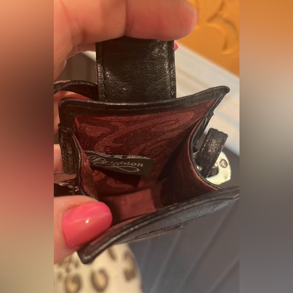 Vintage Brighton Small Bag w/ Rhinestone Heart & Strap - Picture 5 of 11